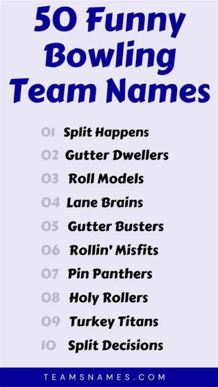 100+ Witty Bowling Team Names That Will Make You Strike Out Laughing