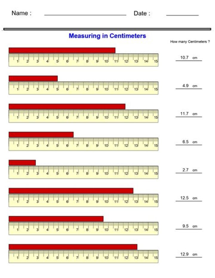 A Comprehensive Measurement In Centimeters