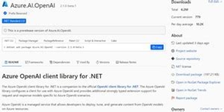 Azure OpenAI client library for .NET