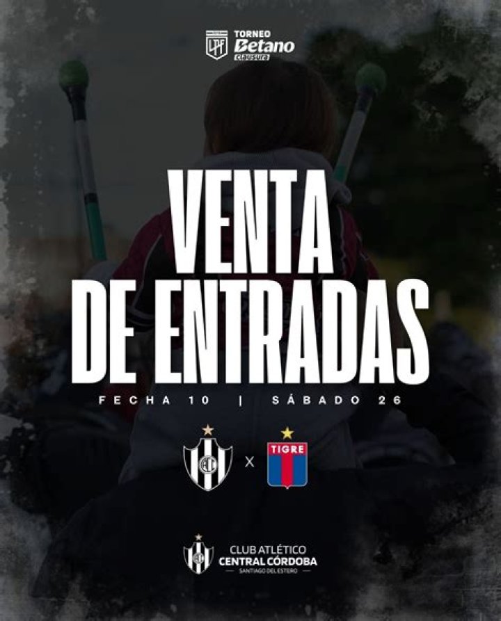 ¿Cómo y dónde ver Tigre vs Central Córdoba online Venta de Entradas 26 julio 2024 Deporte