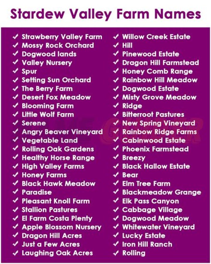Discover Unforgettable Farm Names For Stardew Valley