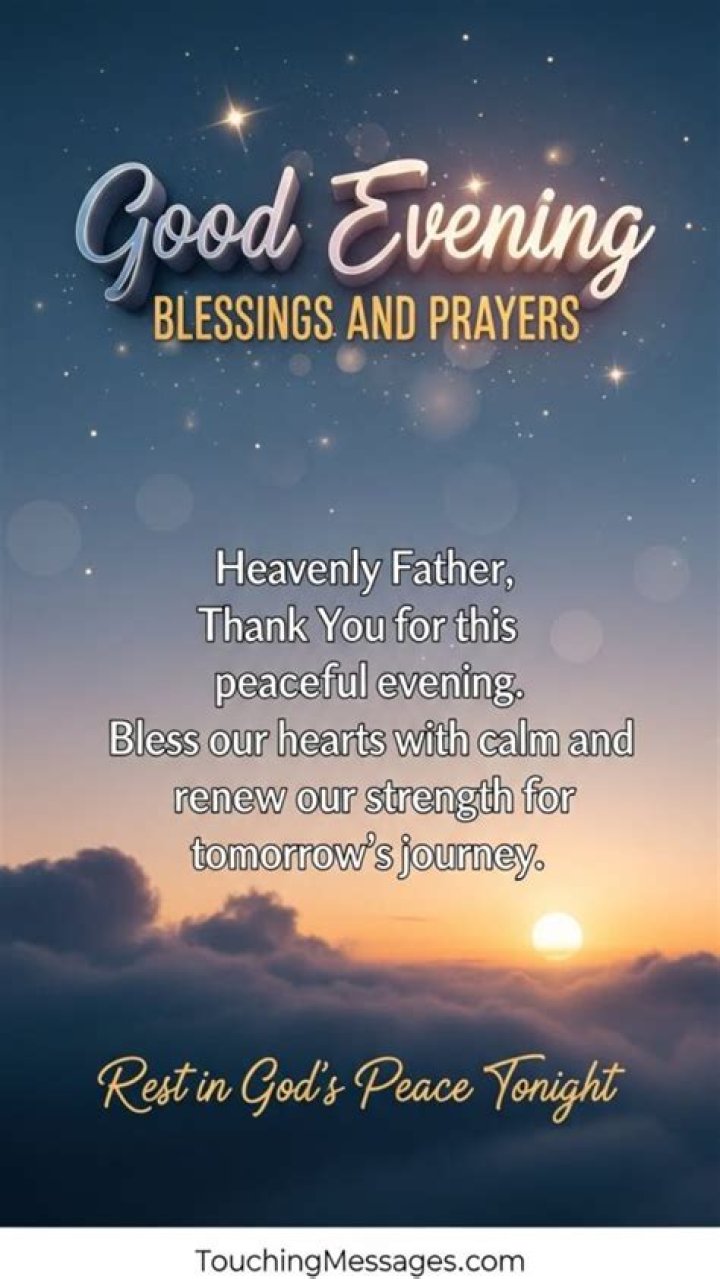 Divine Evening Blessings And Prayers For Tranquility And Guidance