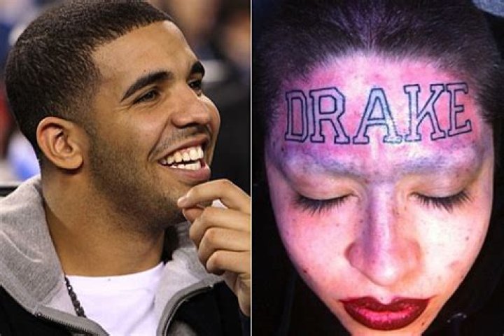 Drake Tattooed On Forehead