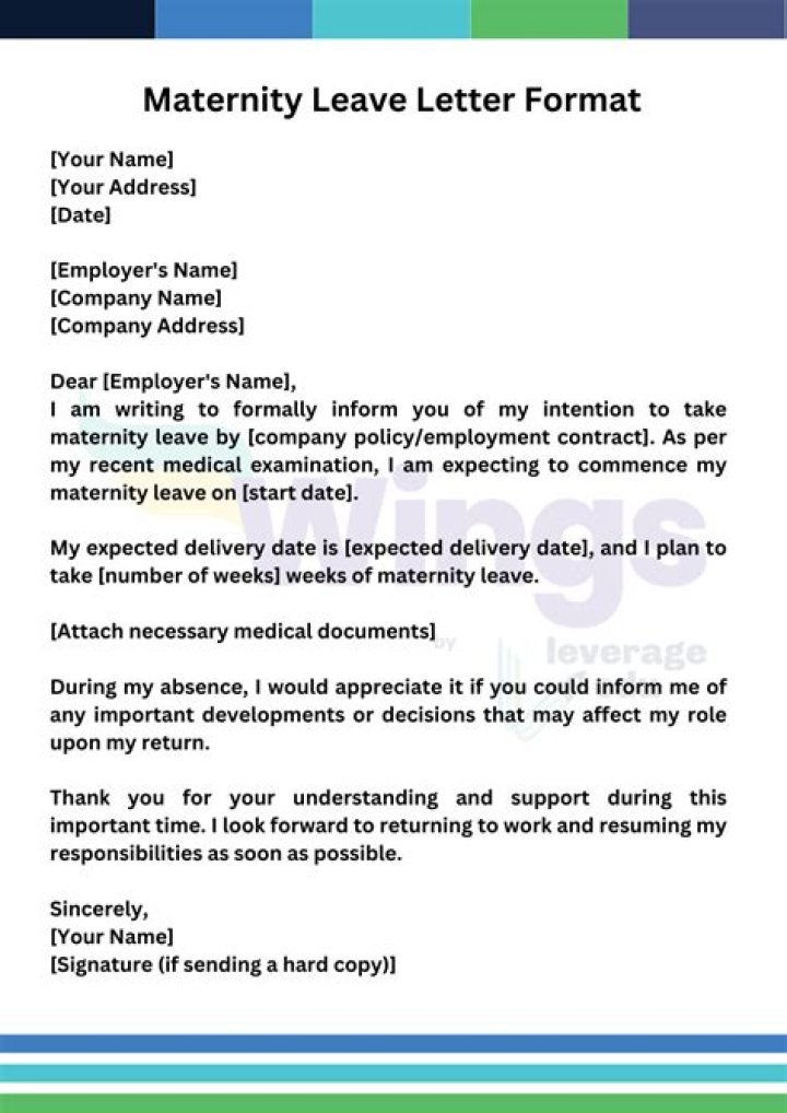 Essential Guide To Writing An Effective Maternity Leave Letter