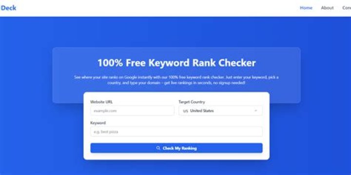 Free Google Keyword Rank Checker