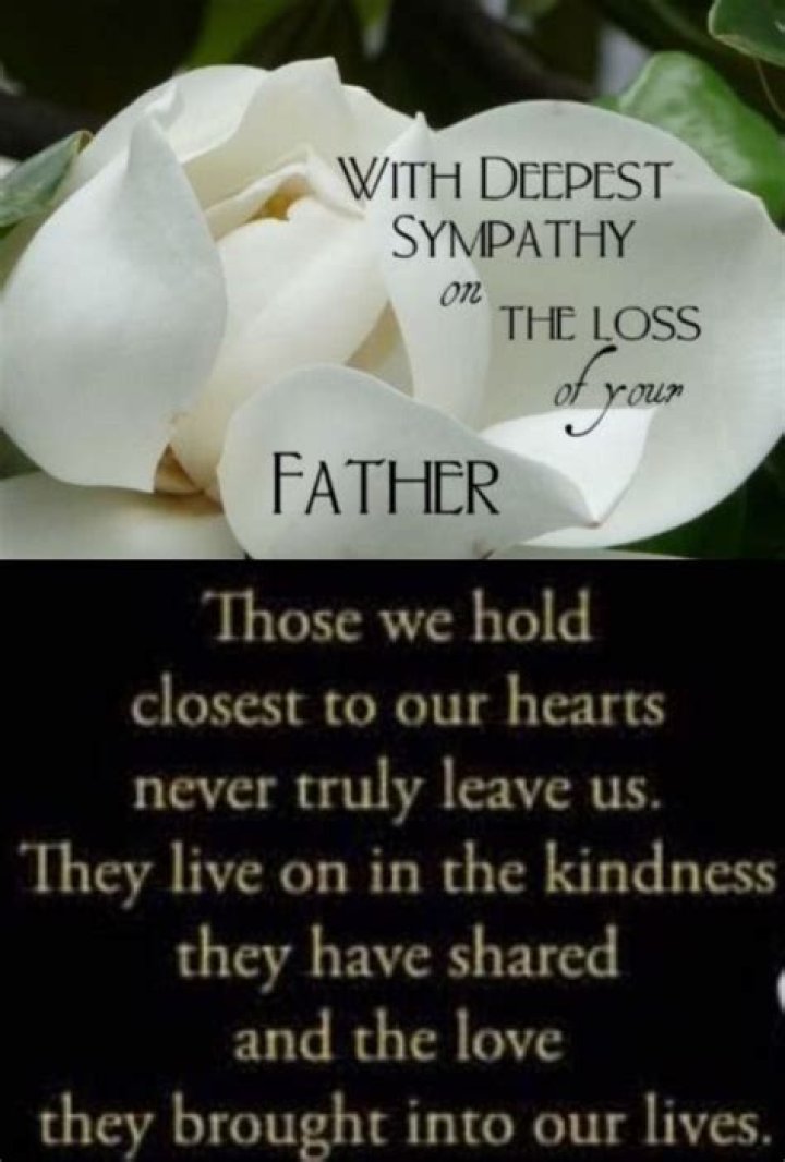 Heartfelt Condolences For The Loss Of Your Father