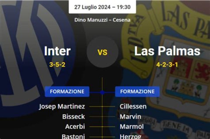 Inter VS Las Palmas live online 27.07.2024