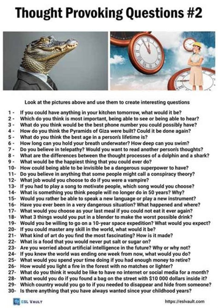 Intriguing Questions For Your Imagination
