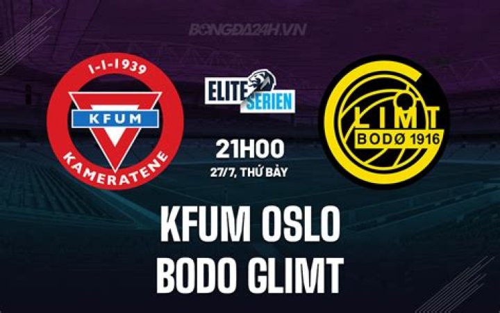 KFUM Bodø Glimt KFUM Oslo - Bodø/Glimt live resultat, H2H og lagoppstilling 27/07/2024