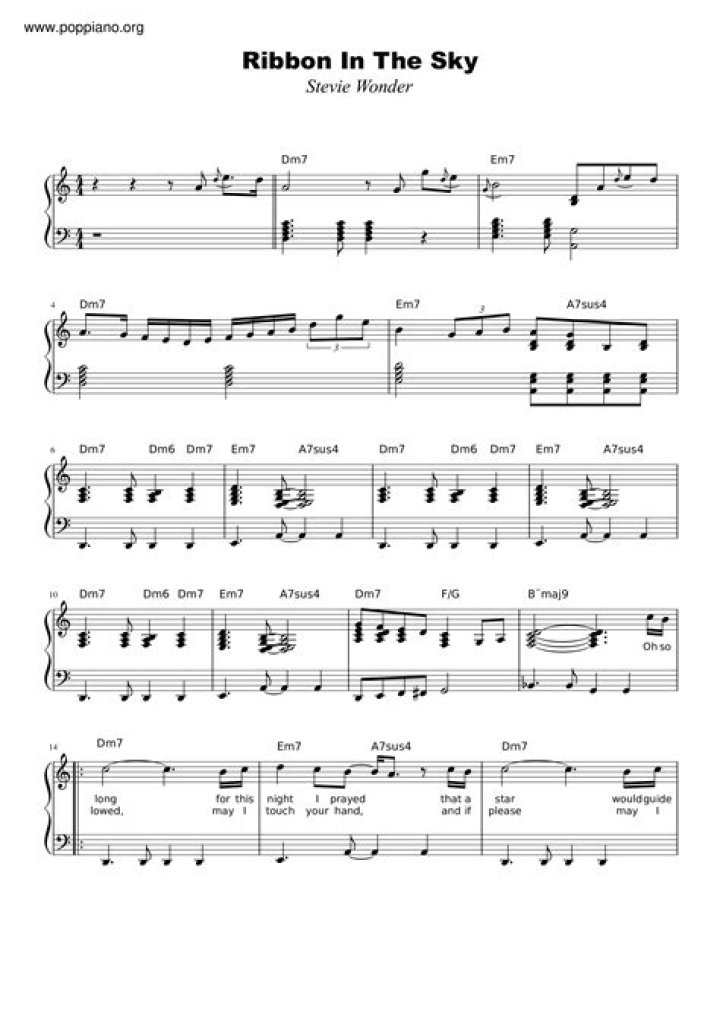 Listen And Sing To Ribbon In The Sky | Complete Lyrics