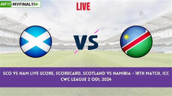 Live stream: Scotland - Namibia 26 July 2024