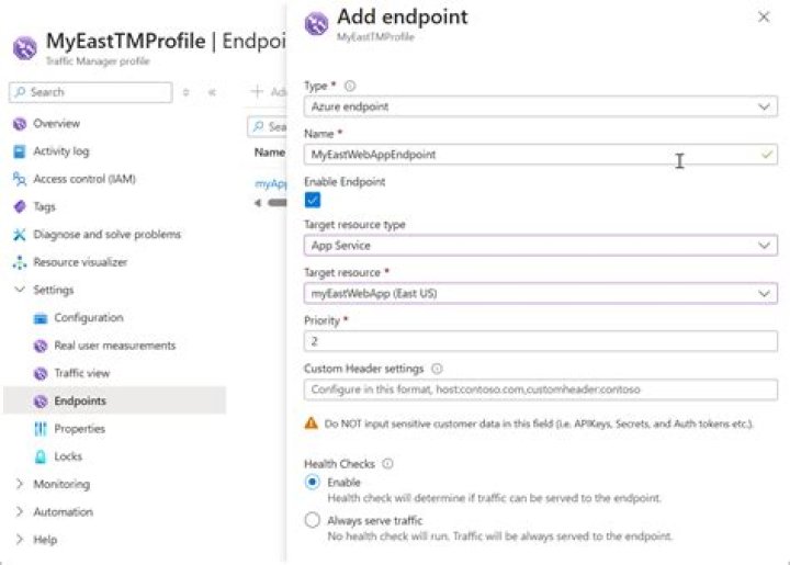 Microsoft Azure Traffic Manager management client library for .NET