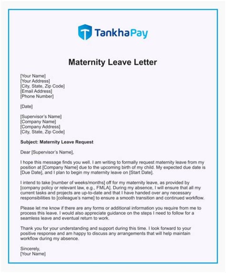 Official Maternity Leave Request Letter To Employer