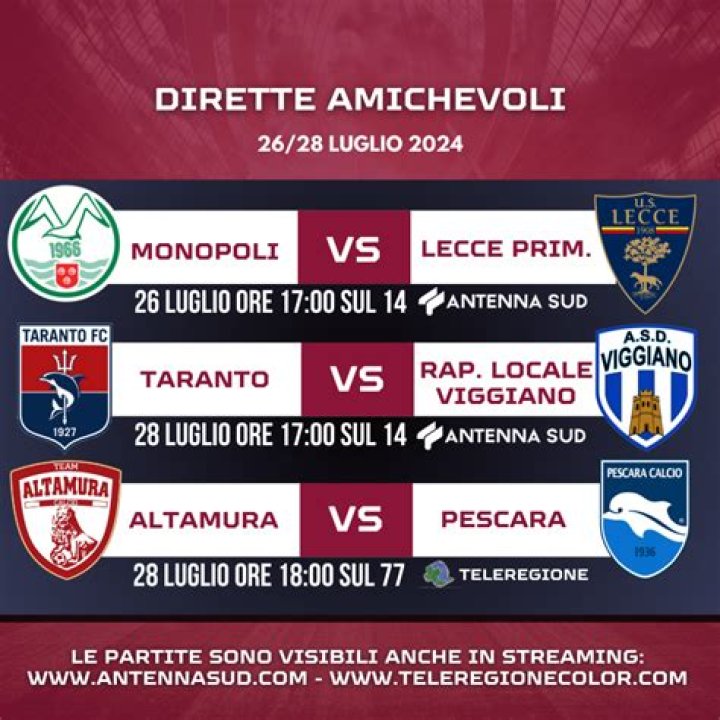 [[SPORT]!!!] Empoli - Spezia streaming Empoli - Spezia - Amichevoli 2024 - 2025 - Live Diretta 26 luglio 2024
