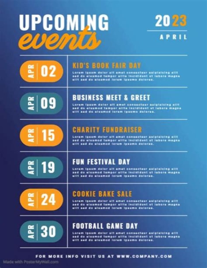 Stay Updated With The Upcoming Events