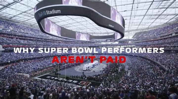 Super Bowl Halftime Performers Don't Get Paid
