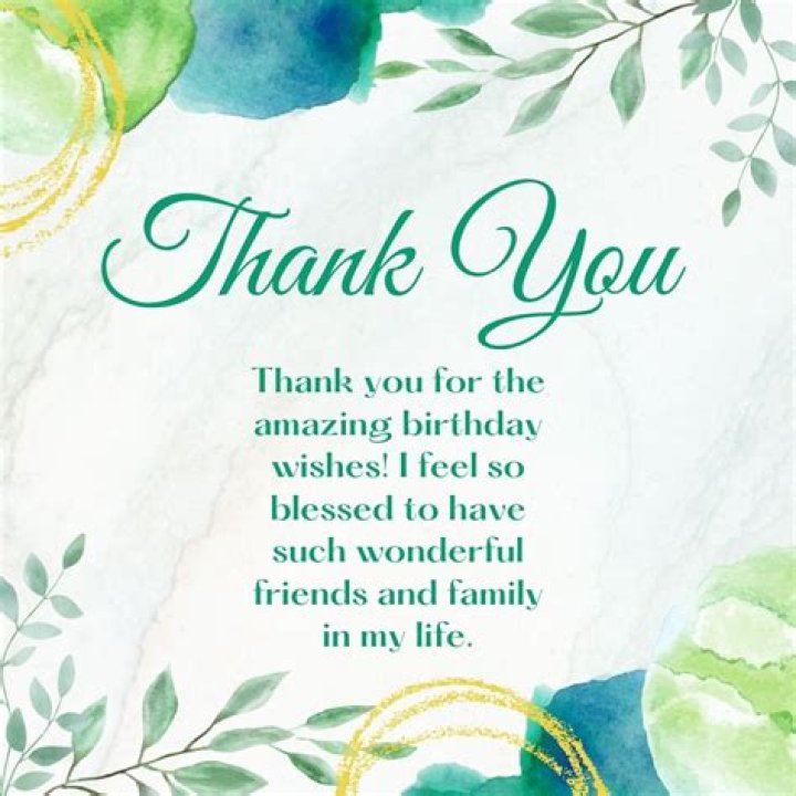 Thank You Messages For Birthday Wishes