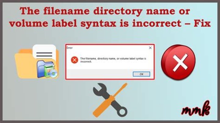 The Filename, Directory Name, Or Volume Label Syntax Is Incorrect Error In WSL