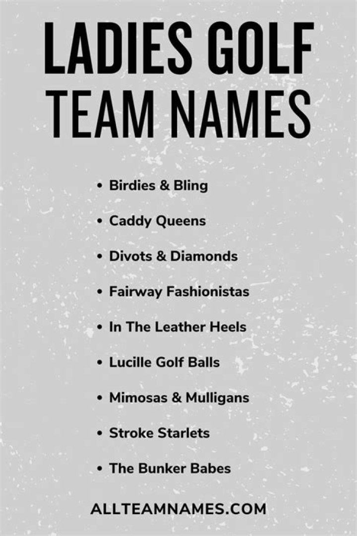 The Ultimate Guide To Creative And Unforgettable Ladies Golf Team Names