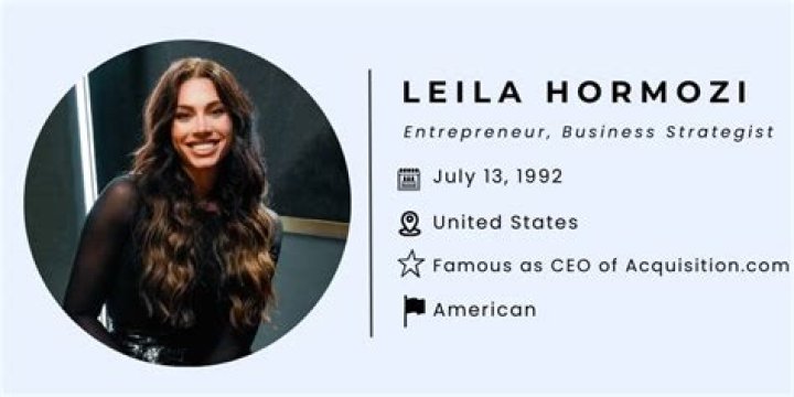 The Ultimate Guide To Leila Hormozi: Wikipedia And More