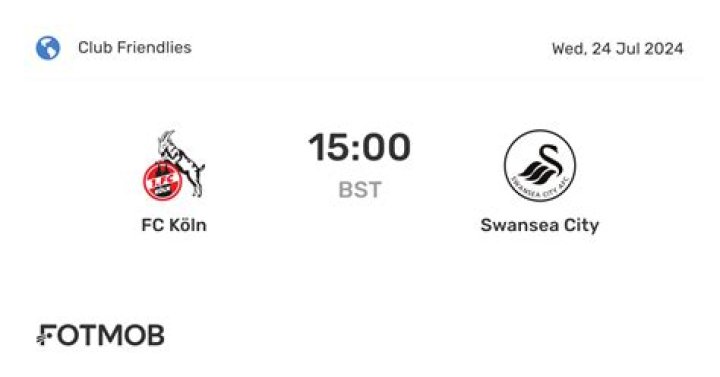 Today: Köln vs Swansea live stream 24.07.2024 Streaming