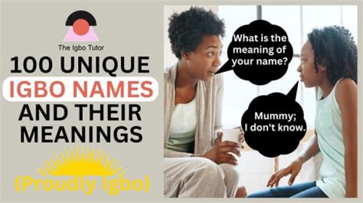 Top Igbo Male Names And Their Meanings