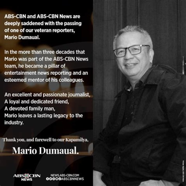 Tragic Loss: Mario Dumaual Passes Away