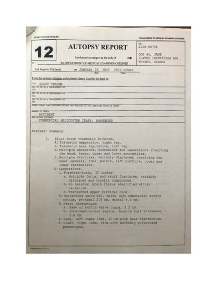 Uncovering The Truth: Gianna Bryant Autopsy Results
