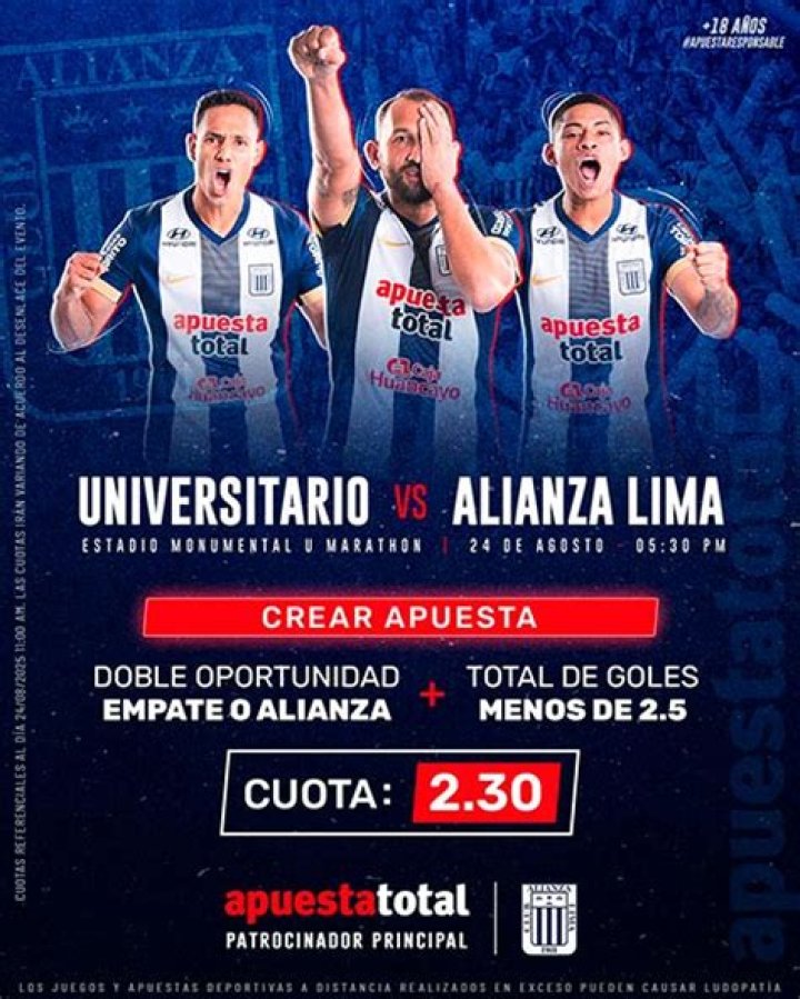 Universitario - Alianza Lima en vivo gratis Universitario vs. Alianza Lima en vivo por la fecha 3 del 27 julio 2024 Partido