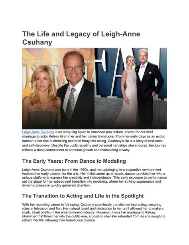 Unraveling The Impact Of Leigh-Anne Csuhany's Legacy