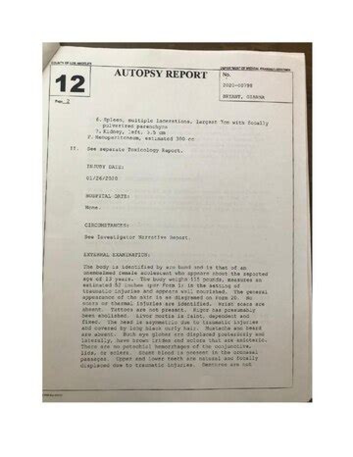 Unveiling Gianna Bryant's Autopsy Findings